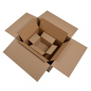 Vouwdoos A5+ 250 x 150 x 100 mm - enkelgolf - bruin