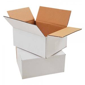 Witte dozen 375 x 285 x 230 mm enkelgolf - wit